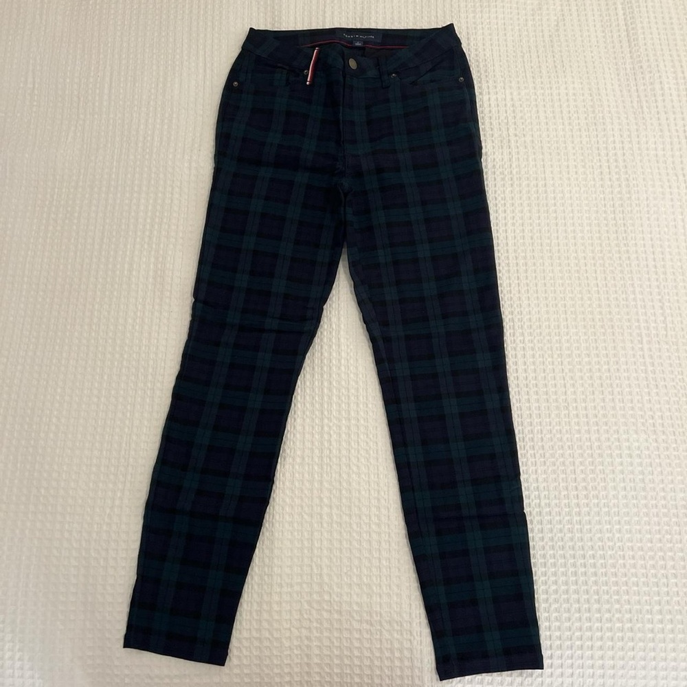 Tommy Hilfiger black watch plaid pants